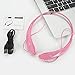 LeadTry Music Bluetooth Headphones Wireless Sport Stereo In-ear Noise Cancelling Earphone Headset Running Gym Exercise Earbud Neckband with Microphone for Apple Iphone Ipad Samsung Sony Pink