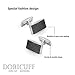 DORICUFF Cufflinks for Men Cuff Links Gift for Dad Mens Cufflinks Set Blanks Classy Silver Gun Black Plating