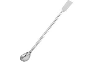NAMOARLY Graphite Crucible Cleaning Lab Spoon Stainless Steel with Extended Handle for Chemical Plant