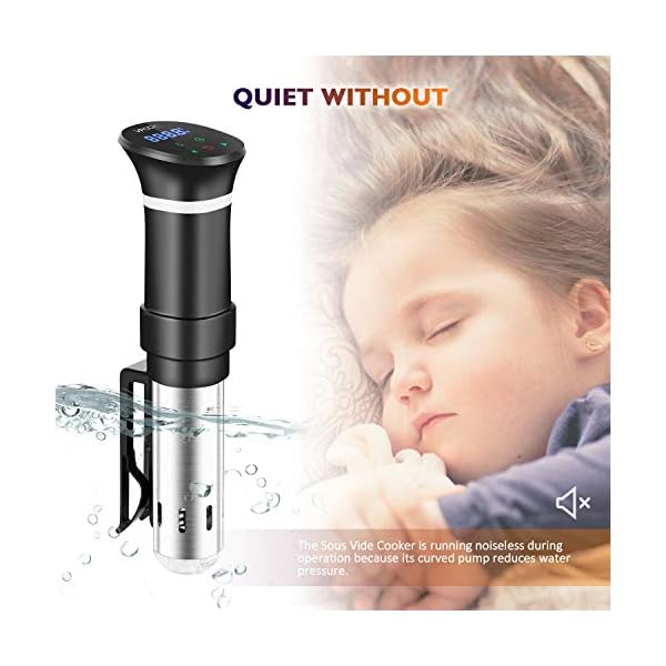 Sous Vide Cooker VPCOK Sous Vide Precision Cooker Immersion Circulator Sous Vide Machine, Accurate Temperature and Time Control Sous Vide Cookbook Included
