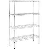 AmazonBasics 4-Shelf Shelving Unit - Chrome