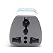 EU AU UK to USA Japan Canada Converter Travel Power Plug Adapter,4-Pack, (USA-2-Pin)
