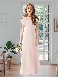 TAISHAN Junior Bridesmaid Dress for Wedding Ruffle