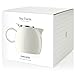Tea Forte Pugg 24oz Ceramic Teapot with Improved Stainless Tea Infuser, Loose Leaf Tea Steeping For Two, Orchid White