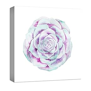 Canvas Wall Art Beautiful Cactus Painting Artwork for Home Prints Framed - 12x12 inches