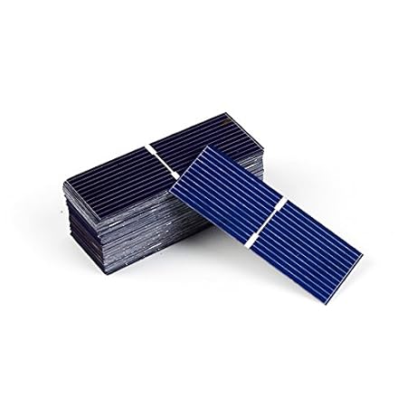 Generic Polycrystalline DIY 0.17W Solar Panel, 52x19mm (Blue, JS-5219100) - Set of 100