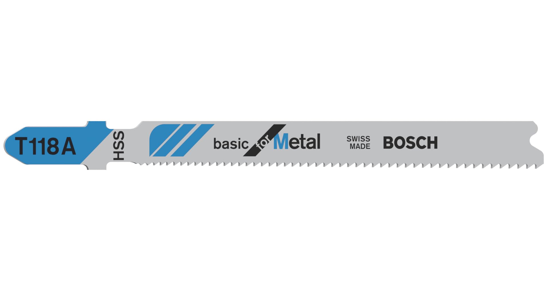 Bosch 3x T 118 A Basic for Metal Jigsaw Blade (for Steel sheets, Steel sheets, Length 92 mm, Professional Accessory Jigsaw)