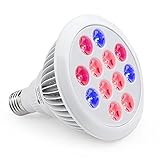UOTOO LED Grow Light Bulb, garden grow light, Plant light bulb, Grow Lights Greenhouse Growing Flowers,Vegetables,Fruits,Garden Grow Room Lights Greenhouse Organic ( E27 12w )