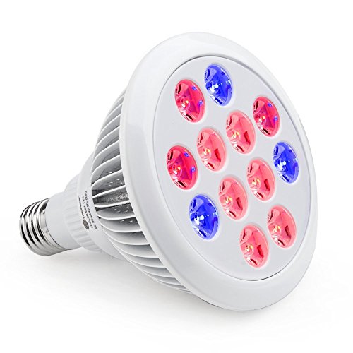 UOTOO LED Grow Light Bulb, garden grow light, Plant light bulb, Grow Lights Greenhouse Growing Flowers,Vegetables,Fruits,Garden Grow Room Lights Greenhouse Organic ( E27 12w )