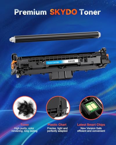 Skydo 220X Toner Compatible for H P 220X 220A Toner for Color LaserJet Pro MFP 4302dw 4302fdw 4302fdn 4202dw 4202dw, Toner Cartridge W2200X W2201X W2202X W2203X