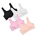 Vearin Girl's Seamless Foam Bra Cotton Crop Bralette Camisole Pack of 4
