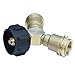 onlyfire Propane Splitter,Propane Y Splitter Adater with Valves,QCC1/Type1 Cylinder Bottle Brass T Adapter Connector for Propane Appliance BBQ Grill,Camping Stove,Heater,Gas Burner Grill