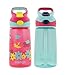 Contigo 14oz Autospout Striker Kids Water Bottle, Cherry Blossom & Aqua Float (2 Pack)