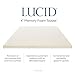 LUCID 4 Inch Ventilated Memory Foam Mattress Topper - 3-Year Warranty - Queen