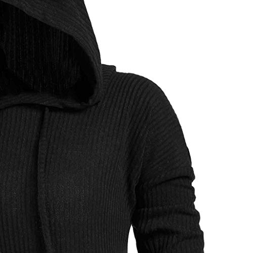 hooded plus size high low sweater