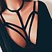 Febecool Harness Bra, Women Alluring Harness Bra Elastic Cage Bra Strappy Hollow Out Bra (Small, Black)