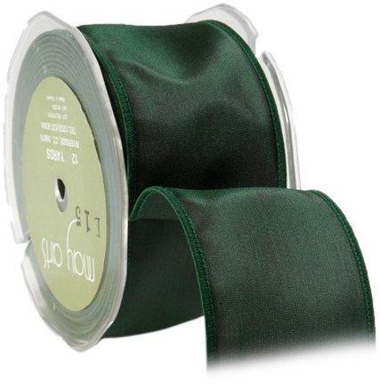 May Arts 3-Inch Wide Ribbon, Green Taffeta