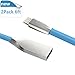 iPhone Charger (Kable Leader) 2 Pack 6ft Flat Noodle Zinc Alloy iPhone Charging Cable for iPhone SE 7 7 Plus 6 6s 6 Plus 5 5s iPad 4 Mini Air iPod Touch 5 and Apple Devices(Blue)