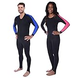 Ivation Men's Full Body Wetsuit Sport Skin for Running, Exercising, Diving, Snorkeling, Swimming & Water Sports