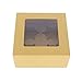 RomanticBaking 50 Pack 4 Cupcake Boxes With Insert and Window,Brown Kraft Paper Bakery Boxes for 6 Inch Dessert,Cake,Muffin,Donut,Macaron