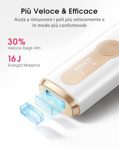 Haarlosy GLY06 Pulsed Light Epilator with Cooling Function 5°C - 3 in 1 IPL Laser Epilator for Women and Men, 9 Adjustable Energy Levels Suitable for Body, Face, Armpits, Sensitive Legs