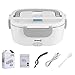 Eroboo Electric Lunch Box, Food Heater Portable Food Warmer for Car and Home with Spoon Storage Box and Removable 304 Stainless Steel Container - Food Grade Material, 12V and 110V