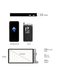 ANDYCINE Portátil Boling P1 RGB Video Light 2500k-8500k Mini Vlogger Pocket en accesorios para cámara con 9 situaciones aplicables, sistema de soporte ajustable de 360 ??° con batería integrada