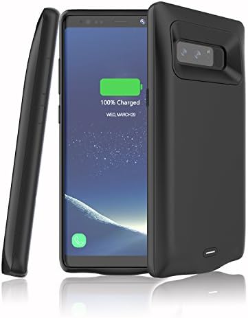 Samsung Galaxy Note 8 Battery Case 5500mAh,LED Indicator Slim and Compact Rechargeable External Battery Portable Power Bank Charger Protective Charging Case(Black)