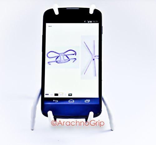 Premium Portable Cell Phone Holder #1 Convertible Smartphone Stand Hanging Universal iPhone / Android / Galaxy-Flexible Mount (white)