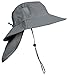 Tirrinia Men's Neck Flap Sun Hat - Grey Fishing Safari Hiking Cap for Ultimate Protection, Elevate Outdoor Style