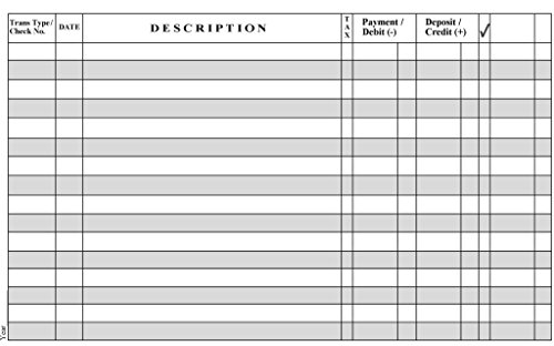 The Superior Check and Debit Card Register W I D E edition - Blue