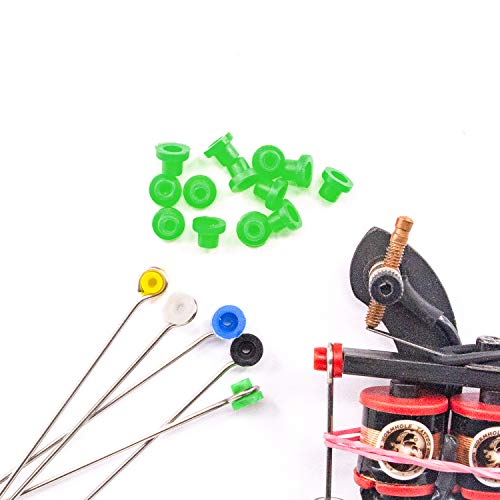 ITATOO 200pcs Soft Tattoo Grommets Rubber Tattoo Nipples for Tattoo Needles N201087 (Green)
