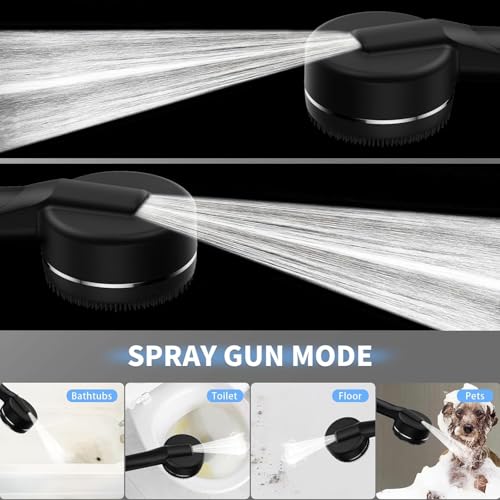 Heatsistence Filtered Shower Head with Handheld, High Pressure 5 Spray Mode Showerhead with Filters,Showerhead with ON/OFF Switch and Shower Bracket for Hard Water