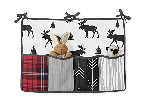 image for Sweet Jojo Designs Grey, Black and Red Woodland Plaid and Arrow Rustic