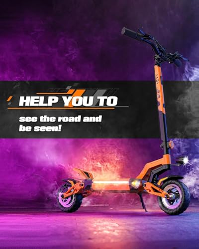 Electric Scooter for Adults, 3200W Dual Motors Up to 45 MPH, Max 40 Mile Range, Fast Adult Electric Scooter with 10" Off-Road Tire, Dual Suspension& Braking, Foldable E Scooter for Commuting