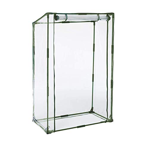 Chicreat - Serra con rivestimento e tetto inclinato, 150 x 98 x 49 cm, resistente alle intemperie, per terrazza e giardino