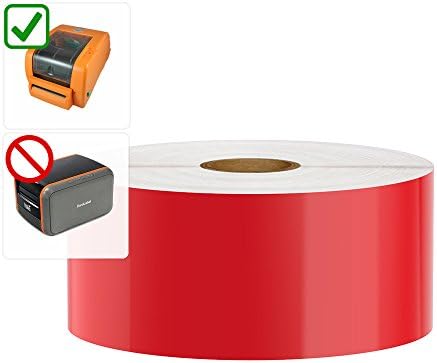 DuraLabel PRO Compatible Premium Vinyl Tape, Red, 2" x 150'