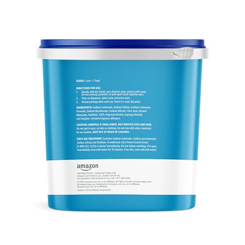 AMAZON BASICS DISHWASHER DETERGENT PACS, FRESH SCENT, CUTS GREASE, RINSES CLEAN, REMOVES 24HR DRIED-ON STAINS, 85 COUNT (PREVIOUSLY SOLIMO)