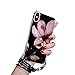 Black Lemon iPhone X Kickstand Case, iPhone 10 Phone Case, Luxury Bling Glitter Soft TPU Gel Beauty Shiny Flower Cute Candy Protective Cover Case for Girls with Wrist Strap (iPhone X, Violet)