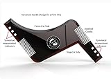 AAA Beards – All in One Beard Shaping Tool / Comb | For the Perfect Goatee, Cut, Line Up, Edging, Step-Cut, Straight-Cut, Curve, Step, Straight Line, Side-Burns | Mustache Grooming Styling Stencil
