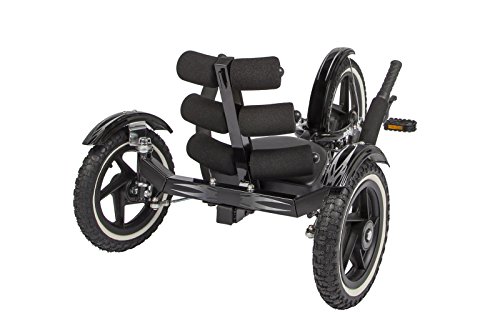 Mobo Tri-202BK: Mobito Sports Rear Wheel Steering, Black, 26"/One Size - Thumbnail 2