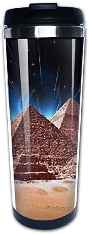 Markui Travel Coffee Mug Pyramids of Egypt Stainless Steel Insulated Coffee Cup Sport Water Bottle 13.5 Oz