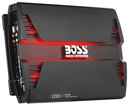 BOSS Audio Systems PF2200 Phantom 2200 Watt, 4 Channel, 2 4 Ohm Stable Class AB, Full Range, Bridgeable, Mosfet Car Amplifier with Remote Subwoofer Control