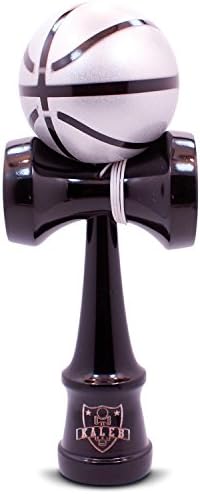 Basketball Kendama Silver &amp; Black With Black Handle
