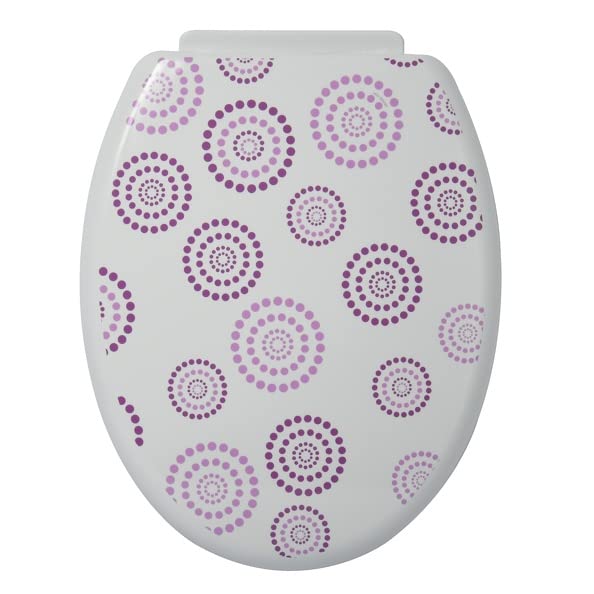 MSV WC seat with plastic hinges points purple