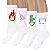 Funny Socks Women’s Crew Socks 4 Pair Crazy Socks For Women Printed Patterned Colorful