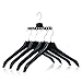 HANGERWORLD Pack of 6 Black Plastic Space Saving Garment Hangers - Holds upto 12 Coat Hangers - 8.9 Inches