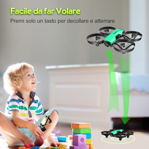 Loolinn | Drone Toy with Camera for Children (8+) Gift - Mini Radio Controlled Quadcopter, Safe to Fly, Two Batteries, C0 Approved Certification (Gift for Kids)