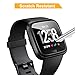 [6 Pack] SPARIN Screen Protector for Fitbit Versa/Versa Lite Edition Smartwatch - Upgraded Tempered Glass/Scratch Resistant/Bubble Free