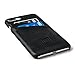 Dockem Wallet Case for iPhone 8 Plus and 7 Plus - Minimalist Vintage Synthetic Leather Card Case, Ultra Slim Professional Executive Snap On Cover with 2 Card Holder Slots, Black